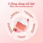 Mặt nạ ngủ môi dưỡng ẩm hồng môi tẩy tế bào hương dâu Care:nel Berry Lip Night Mask 5g - Ảnh 4