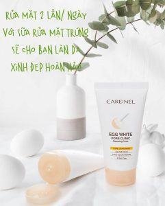 Sua Rua Mat Trung Ga Carenel Egg Pore Foam Cleansing 11