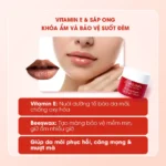 Mặt nạ ngủ môi dưỡng ẩm hồng môi tẩy tế bào hương lựu Carenel Pomegranate Lip Night Mask 5g - Ảnh 7