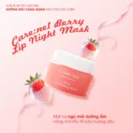 Mặt nạ ngủ môi dưỡng ẩm hồng môi tẩy tế bào hương dâu Care:nel Berry Lip Night Mask 23g - Ảnh 2