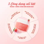 Mặt nạ ngủ môi dưỡng ẩm hồng môi tẩy tế bào hương dâu Care:nel Berry Lip Night Mask 23g - Ảnh 4