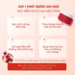 Mặt nạ ngủ môi dưỡng ẩm hồng môi tẩy tế bào hương lựu Carenel Pomegranate Lip Night Mask 23g - Ảnh 9