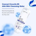 Nước tẩy trang làm dịu tẩy sạch và phục hồi cho da nhạy cảm Carenel Cicavita B5 AHA BHA Cleansing Water 500g - Ảnh 2