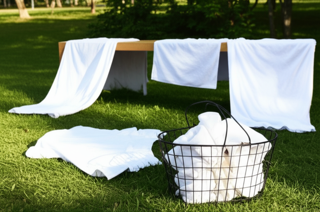 Ảnh chụp một người phụ nữ đang mỉm cười và cầm một gói laundry color catcher của Dr.Sera.
