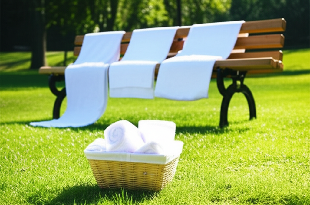 Ảnh chụp một người phụ nữ đang bỏ một miếng laundry color catcher vào máy giặt cùng với quần áo.