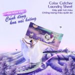 Giấy giặt hút màu, chống loang màu quần áo hương oải hương Dr.Sera Color Catcher Laundry Sheet Lavender - Ảnh 2