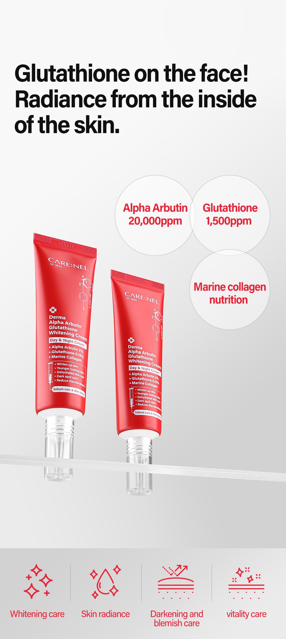 DERMA ALPHA ARBUTIN GLUTATHIONE WHITENING CREAM en 02 1