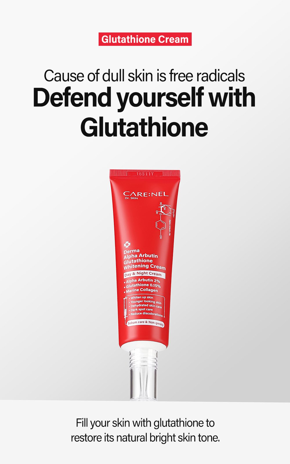 DERMA ALPHA ARBUTIN GLUTATHIONE WHITENING CREAM en 10 2