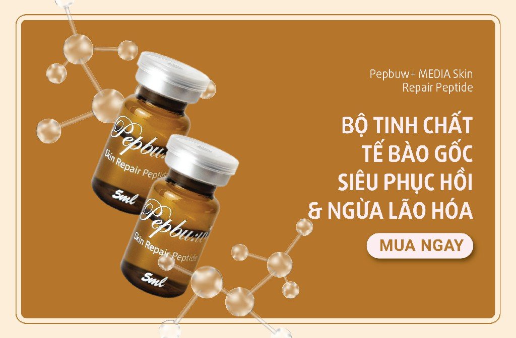 bo serum te bao goc pepbuw media skin repair peptide tai tao dieu tri da1