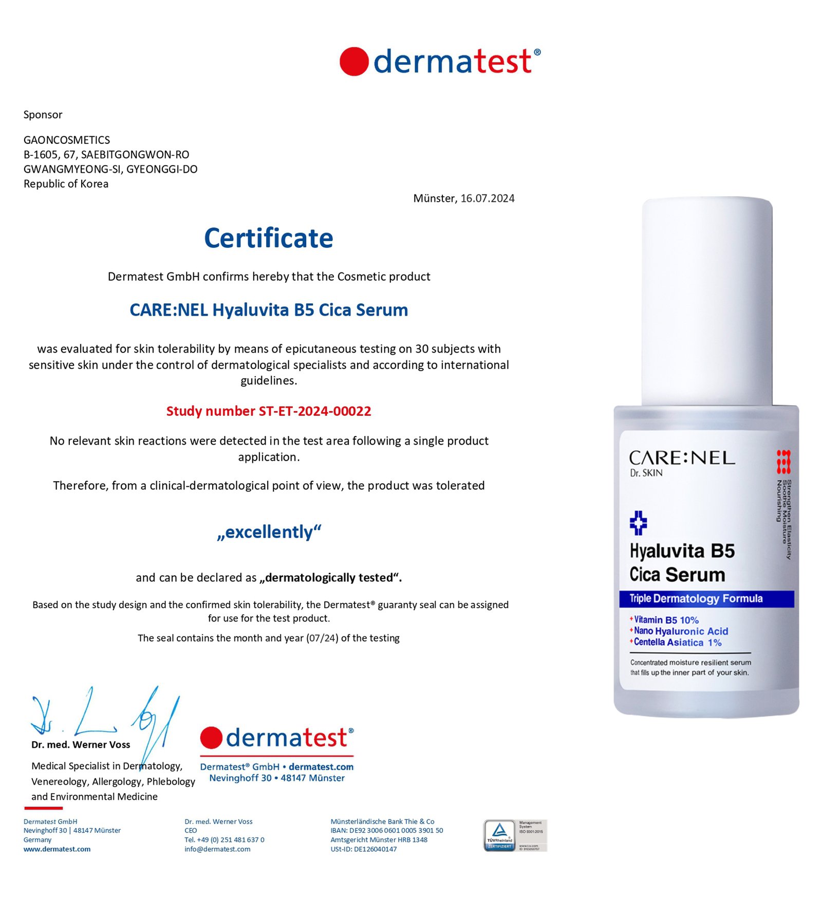 dermatest hyaluvita b5 cica serum
