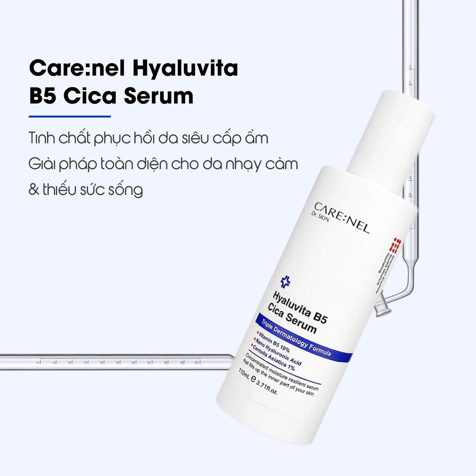 tinh chat phuc hoi da sieu cap am carenel hyaluvita b5 cica serum 110 ml 2