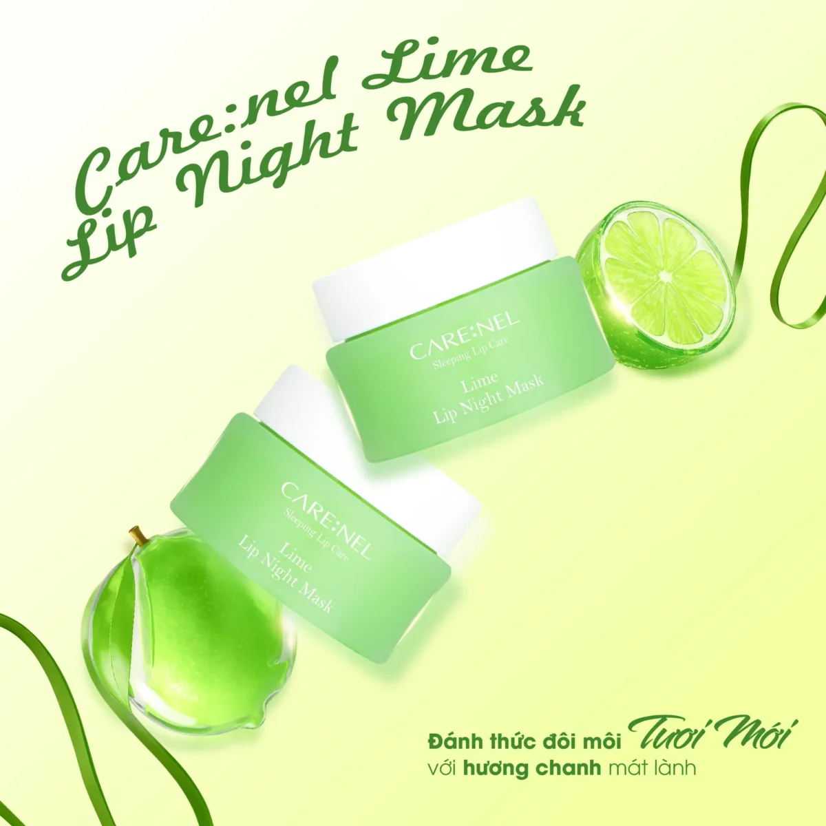 Mặt nạ ngủ môi dưỡng ẩm hồng môi tẩy tế bào hương chanh Care:nel Lime Lip Night Mask 23g - Ảnh 10