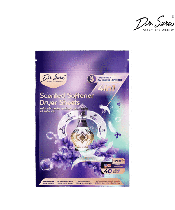 Giấy sấy thơm quần áo xả mềm vải hương oải hương Dr.Sera Scented Softener Dryer Sheets
