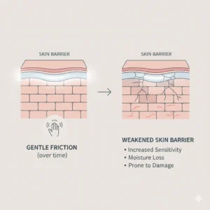 Dùng bông tẩy trang sai cách gây hại da thế nào?