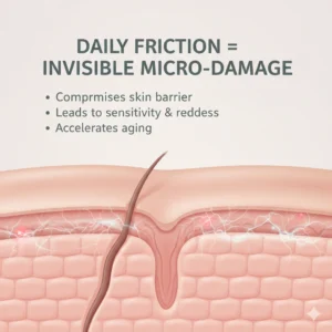 Dùng bông tẩy trang sai cách gây hại da thế nào?