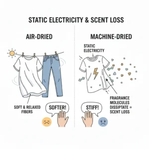 Nguyên nhân khiến quần áo không giữ được mùi thơm sau giặt