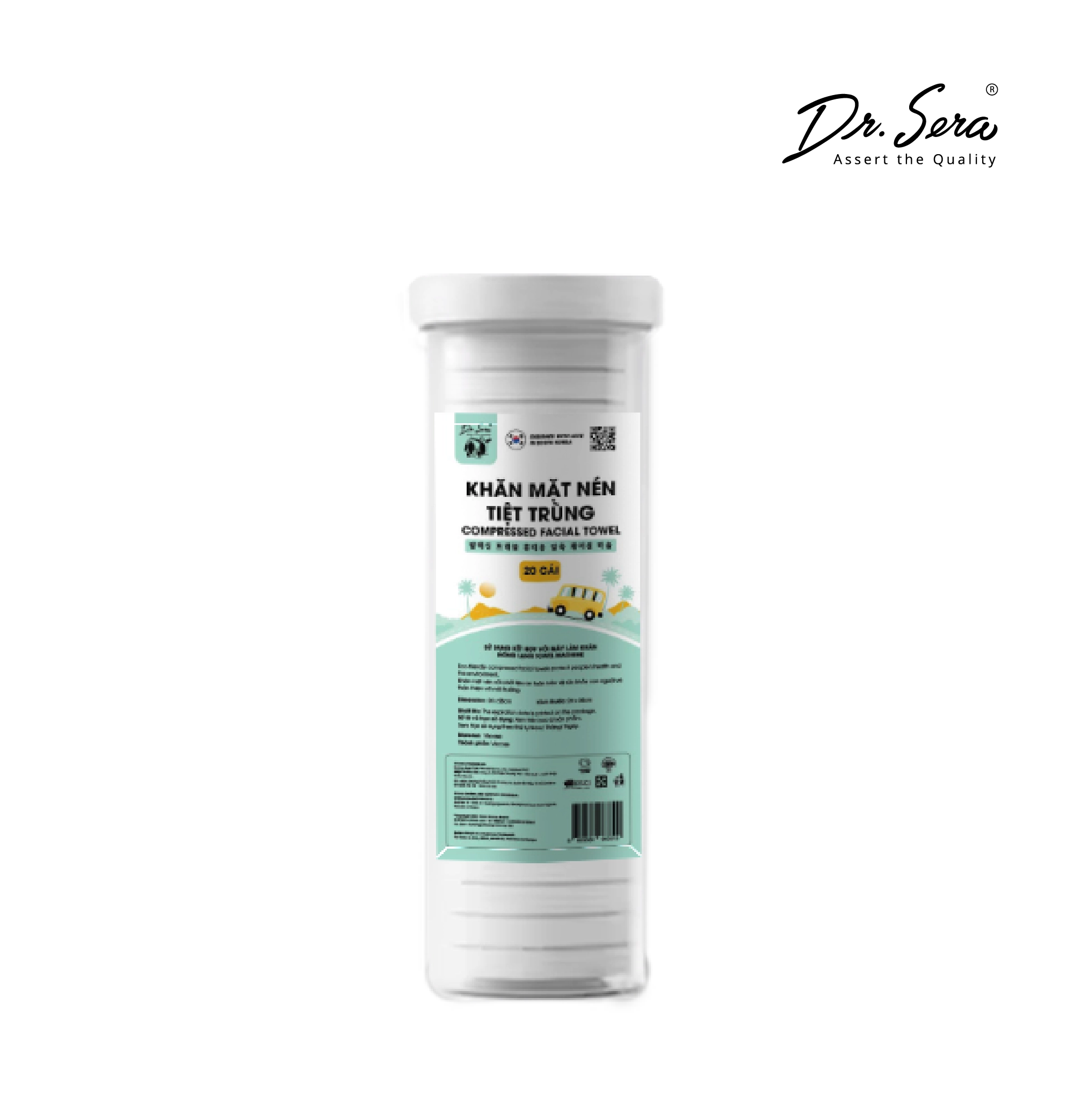 cuc-khan-nen-dr-sera Khăn mặt nén tiệt trùng dành cho máy khăn Dr.Sera Compressed Facial Towel - Ảnh 1