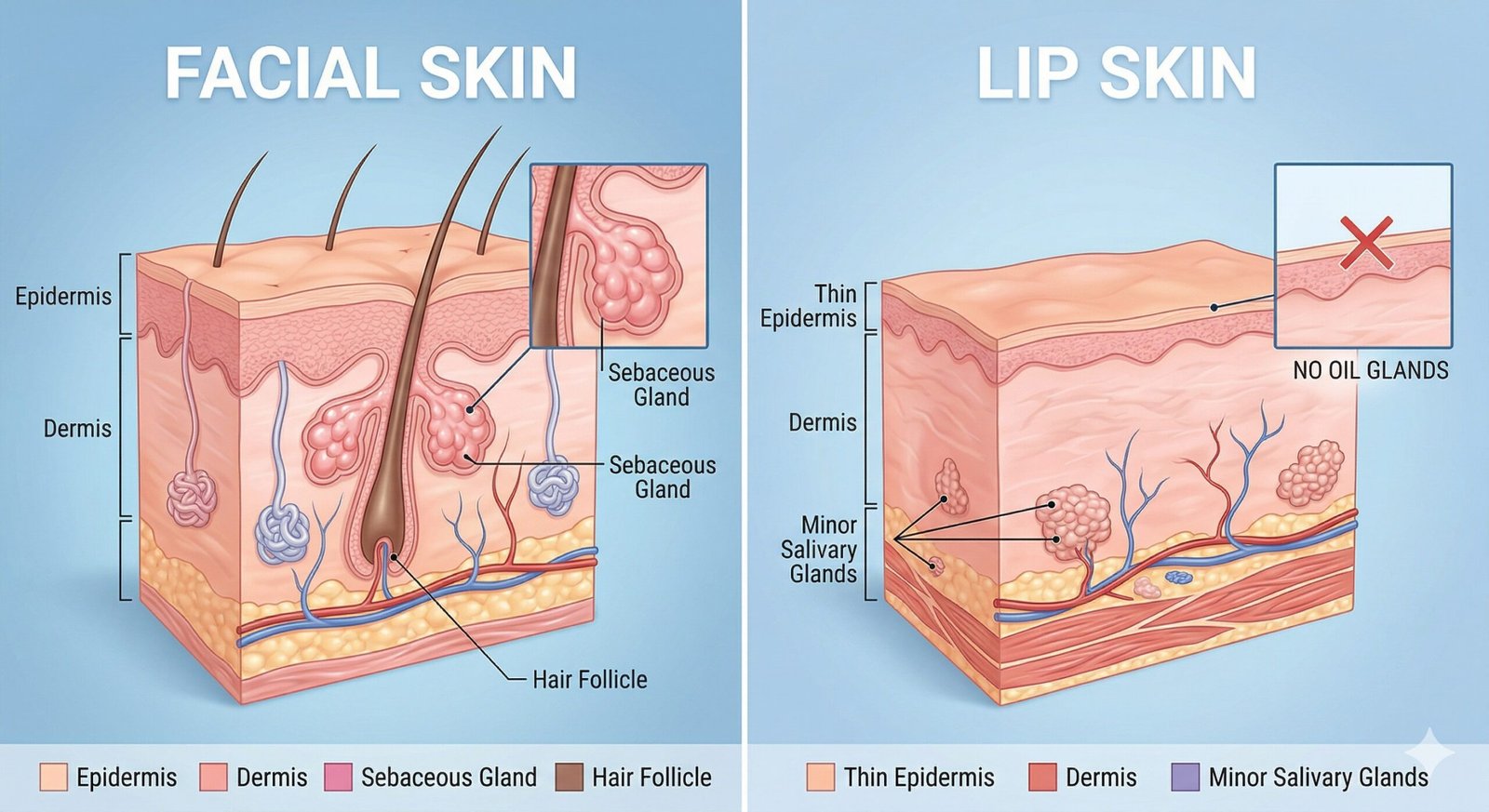 Cấu tạo của môi và lý do tại sao môi khô quanh năm: Có thể bạn chưa biết?